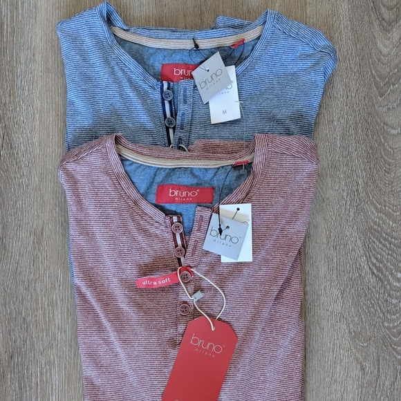 bruno milano Other - Bruno Milano 2 Pack NWT Tee's  Blue/Maroon Medium